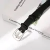 Cinto Pequeno de Couro Simples, Elegante e Moderno para Mulheres, Cinto Fino de Camurça para Jeans e Vestidos, Cinto Decorativo para Mulheres, em Estoque