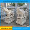 Esculturas de Pedra Personalizadas de Elefantes de Mármore Branco Colocadas na Entrada de Hotéis e Vilas, Esculpidas à Mão por Fabricantes de Granito
