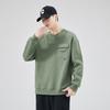 Suéter de marca de moda para hombre, camiseta suelta de cuello redondo y manga larga de otoño, jersey básico de moda para hombre.