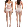 Lencería de estilo europeo y americano de Amazon, con estampados florales, un body de malla de una sola pieza con tirantes, un diseño recortado, un estilo sexy de entrepierna abierta y un body transparente