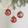 8cm Bola Brilhante Vermelha de Alto Padrão Pó Pegajoso Pó Dourado Bola Galvanizada Decoração de Árvore de Natal Pingente Decoração Suspensa Bola Suspensa
