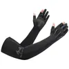Guantes de Hielo de Seda de Dos Dedos para Verano para Deportes al Aire Libre, Ciclismo, Protección Solar, Mangas de Hielo Táctiles, Estilo Delgado para Hombres y Mujeres, Adecuados para Conducir