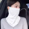 Máscara Respirável de Proteção Solar Facial Completa para Homens e Mulheres, Protetor Solar para Ciclismo, Máscara de Seda Gelada Anti-UV, Máscara de Proteção Solar UPF50