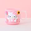 Vaso para cepillos de dientes para niños, vaso para hacer gárgaras, bonito vaso de plástico para el hogar con diseño de dibujos animados para montar en la pared, vaso para hacer gárgaras, portadientes