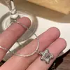 Colgante de Estrella de Cinco Puntas con Diamante Rosa para Mujer, Nuevo Estilo de Verano, Fresco y Moderno, Cadena para Clavícula Dulce y Versátil, Accesorio para el Cuello