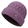 Gorros de Punto para Mujeres de Mediana Edad y Mayores en Invierno, Gorros de Lana Cálidos Acolchados de Terciopelo, Gorros de Algodón con Protección para las Orejas de la Abuela