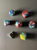 Conjunto de Dados Poliédricos D&D com Padrão de Mármore, Cores Misturadas, Transparente, D4D6D8D10D12D20 Lados, Tabuleiro Coc, Conjunto de Sete Peças