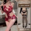Lingerie Sexy Sem Tirar, Pijama Sexy, Renda Pura Luxúria Lingerie Divertida para Casal, Tentação de Entrepernas Abertas Uniforme de Uma Peça