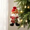 Decoraciones navideñas tela muñeca bailarina colgante muñeco viejo de nieve accesorios para árbol de Navidad escena para vestir
