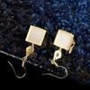 Brincos de moda elegantes e luxuosos leves, prata esterlina s925, brincos de jade branco Hetian banhados a ouro para mulheres