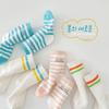 Q24151 Meias Infantis Outono e Inverno Coloridas Estilo Coreano Meias de Algodão para Meninas Listradas Modernas com Letras Meia de Cano Médio para Meninas e Crianças Maiores