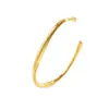 Pulsera Europea y Americana Estilo Fresco Minimalista Delgada Trenzada Abierta Superficie Brillante Forma de C Simple Versátil Diseño de Nicho Modelo Básico