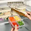 Caixa Congeladora para Preparo de Refeições de Grau Alimentício Caixa de Armazenamento na Geladeira para Cebola, Gengibre e Alho da Cozinha Caixa de Embalagem para Carne Congelada Bandeja Compartimentada para Acompanhamentos Doméstica