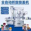 Máquina taponadora de rosca de un solo cabezal completamente automática para botellas de condimentos, máquina taponadora de bloqueo a prueba de humedad para botellas de plástico y botellas de vidrio, máquina taponadora de rosca