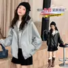 Ropa de abrigo para niñas, colección primavera/otoño 2026, ropa infantil nueva y elegante, diseño de dos piezas falso, chaqueta de piel sintética para niñas, chaqueta de otoño para niños