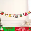 Bandera de papel de Navidad creativa bandera de color banderín de cadena flor banner de dibujos animados de Navidad decoración de tienda