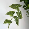 Simulación de Boda Hojas de Planta Verde Hojas de Olmo Hojas de Taro Coloridas Película de Impresión 3D Hojas Mori Floricultura Decoración Suave Hojas Verdes