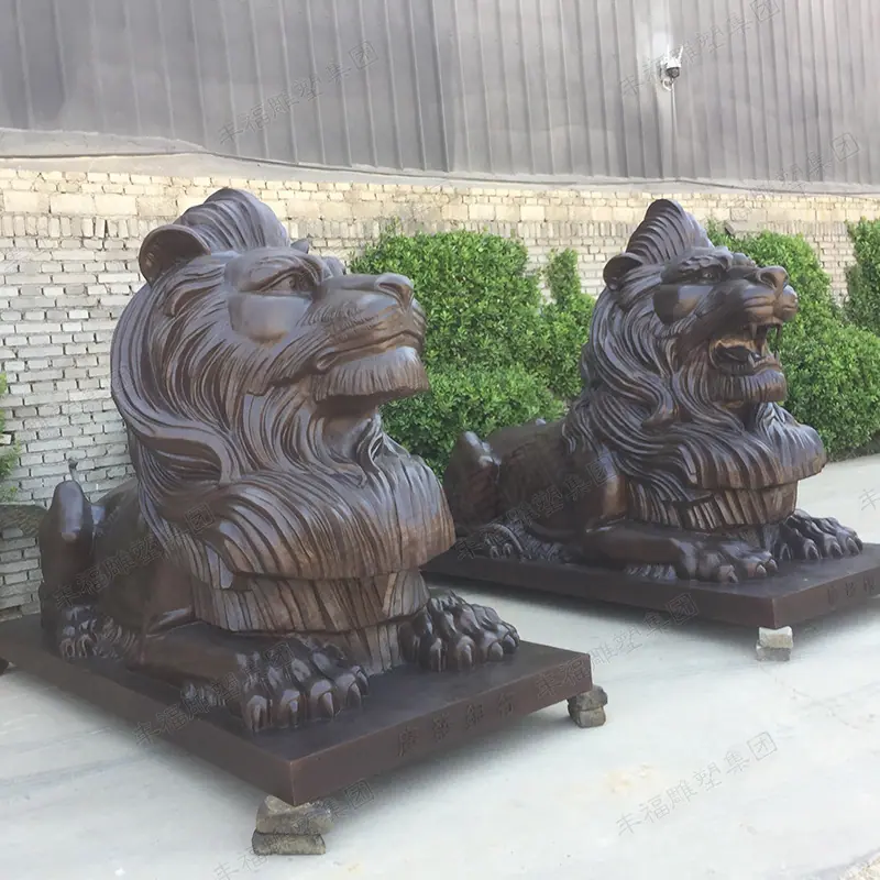 铜狮子雕塑户外金属动物摆件