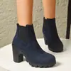 2026 Verano Nuevo Talla Grande para Mujer Casual Cómodos Estilo Británico Tacón Grueso Moda Elásticos Slip-On Zapatos Talla Única para Todos