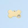 RUMNVNTY Acero Inoxidable Espejo Pulido Fino Joyería para Mascotas Accesorios Colgante Hueco Hueso de Perro Pata DIY