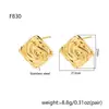 Brincos de Titânio de Moda Europeia e Americana Transfronteiriça de Luxo Simples para Mulheres Acessíveis Luxo Elegante Brincos de Aço Inoxidável 18K Atacado