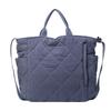 Bolso de mano de gran capacidad para estudiantes de otoño e invierno, bolso de hombro con chaqueta acolchada de algodón coreano, bolso cruzado, bolso de mano de tela encerada suave.