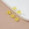 Rosa transparente colorida con agujero, accesorios de flores hechos a mano para bricolaje, perlas de imitación ABS, accesorios de joyería con cuentas