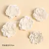 Kit de Material Floral Branco, Flores Artificiais, Acessórios DIY para Chapéu de Formatura, Materiais para Flor de Penteado Hanfu