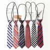 Corbata Pequeña Rayada a Cuadros para Niños, para Niños y Niñas de Escuela, Equipo, Actuación en Escenario, Corbata Estrecha Elástica Perezosa en Stock