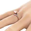 Suministro de Joyería Transfronterizo: Anillos Geométricos de Circonita en Oro Rosa Populares Europeos y Americanos, Joyería de Venta Caliente al por Mayor