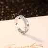Corea del Sur Dongdaemun Retro Viejo Costuras Irregulares Cadena Circonita Micro-incrustada Anillo de Apertura Hueco de Doble Capa para Mujer