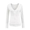 Cardigan Top Leve Respirável Proteção Solar Verão 2025 Novo Decote V Com Capuz Cintura Afinando Visual Jaqueta Yoga Fitness
