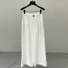 Pantalones Anchos de Traje Negro Estilo Old Money Fone Jianhe para Mujer, Nuevos de Primavera de Cintura Alta de Doble Pinza Sueltos Rectos de Largo Completo