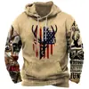 Ropa de otoño e invierno para hombre de importación, sudadera con capucha casual de primavera para hombre con forro de polar, ropa deportiva casual retro con estampado 3D
