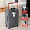 Nuevo equipaje de varilla retráctil ancha transfronterizo 2024 caja de cabina de 20 pulgadas maleta de alto valor estético caja con contraseña de 24 pulgadas