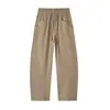 Pantalones Casuales de Seda Helada de Verano para Hombre, Pantalones Deportivos Largos de Moda y Cómodos Estilo Coreano, Pantalones de Hoja de Sable de Pierna Ancha de Moda