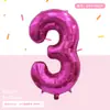 Novo Produto Balões Digitais Versão Americana 16 polegadas Decoração de Cena para Festa de Aniversário Balões de Folha de Alumínio Fabricante Atacado