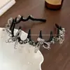 Diadema de Cristal de Lujo para Mujeres con Frente Alta y Volumen Craneal Alto, Pasador Dentado, Accesorio para el Cabello de Moda de Gama Alta
