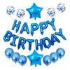 Set de Globos de Feliz Cumpleaños Globo de Látex con Lentejuelas Decoración de Fiesta Globo de Película de Aluminio Letra Decoración de Cumpleaños Arreglo de Ambiente