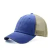 Boné de Baseball Retro Lavado com Tela Feminino Transfronteiriço Chapéu de Sol de Tela Vintage Chapéu de Proteção Solar Boné de Baseball Liso
