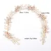 Nuevos Accesorios para el Cabello de Perlas de Amazon Boda Estilo Nupcial Accesorios para la Cabeza Lujo Ligero Cristal Accesorios Hechos a Mano para el Cabello
