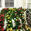 Rattan Navideño 2.7m Paquete de Lujo Encriptado Decoración de Ventana Adornos de Bolas Navideñas Guirnalda