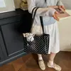 Bolsa Tote de Gran Capacidad con Lunares, Bufanda de Seda Nueva 2026, Bolso de Hombro de Moda para Mujer para el Trabajo, Bolso Popular de Axila