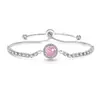 Pulsera Cortada de Fuegos Artificiales Más Vendida en Transmisión en Vivo con Diamante de Alto Carbono y Padparadscha Chapada en Oro Real Joyería, Envío Directo en Transmisión en Vivo
