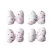 Lindos Accesorios de Moño de Algodón de Lunares de Colores, Bolsas para Calcetines, Accesorios para Ropa, Materiales para Decoración de Muñecas de Mascotas DIY, Zapatos