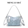 Diseño único, bolso de hombro con estampado temático de Año Nuevo para mujer, moderno y a la moda, versátil, gran capacidad, se puede llevar en la mano o cruzar.