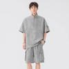Traje de Polo Deportivo de Manga Corta de Seda de Hielo Nasa para Hombre 2025 Nuevo Conjunto de Ropa Moderna de Verano para Hombre