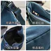Bolsa de Ombro Única Retrô Personalizada em Jeans Formato Único de Jeans Bolsa de Braço Lavada Desgastada Bolsa Tote de Luxo