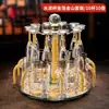 Estante para Almacenamiento de Licores y Vinos Hecho de Bambú y Madera, Incluye un Estante para Copas de Licores, Vasos de Bala y Vasos de Chupito, con una Bandeja y un Estante de Almacenamiento