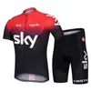 Ropa de Ciclismo Sky Traje de Manga Corta para Hombre Verano Ropa de Ciclismo de Carretera Secado Rápido Transpirable Pantalones de Ciclismo de Montaña con Tirantes Parte Superior